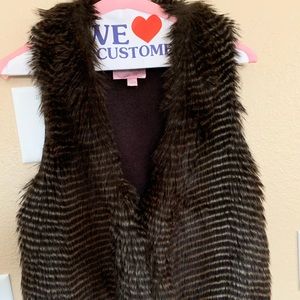 Romeo & Juliet Couture Angora Fur Vest size Small